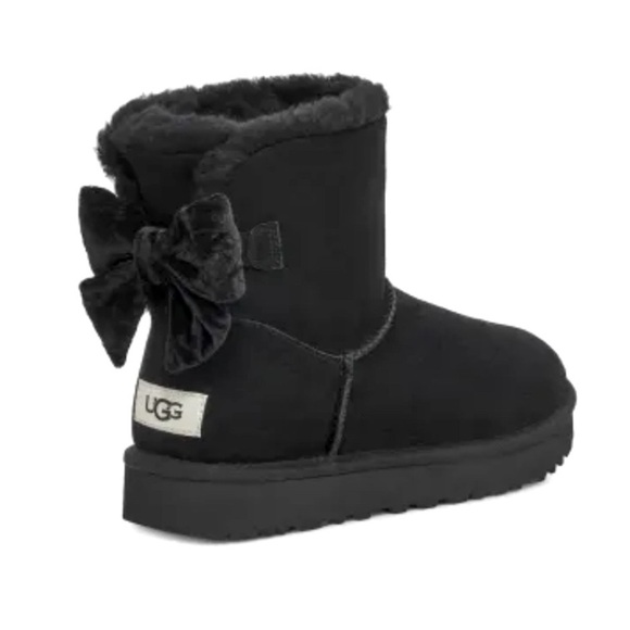UGG Mini Bailey Velvet Bow II Boot - Picture 1 of 11